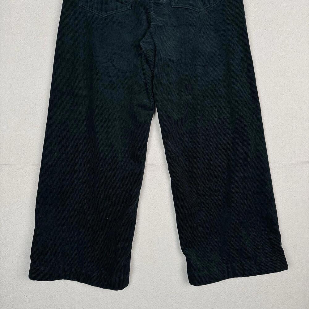Gap Corduroy Pants Women’s 10/30 Green High Rise Stride Wide Leg Zip 11” Leg - Picture 6 of 9